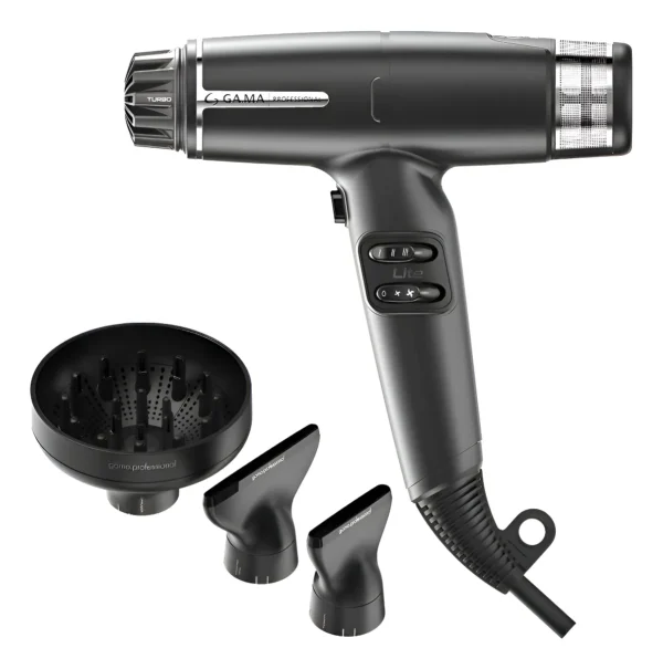 Secador De Pelo Gama Iq Lite Ultra Liviano Profesional Color Negro - Imagen 7