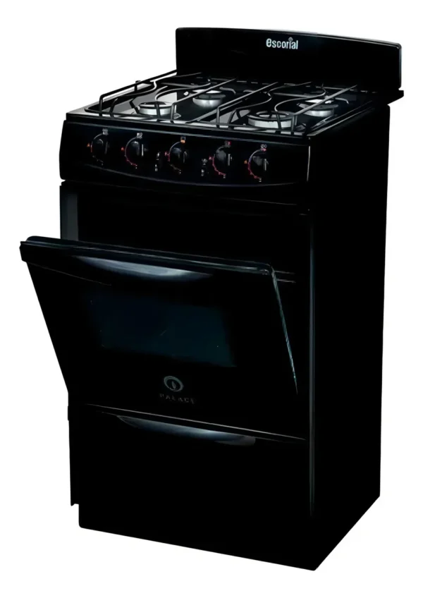 COCINA A GAS ESCORIAL PALACE CRISTAL NEGRA - Imagen 2
