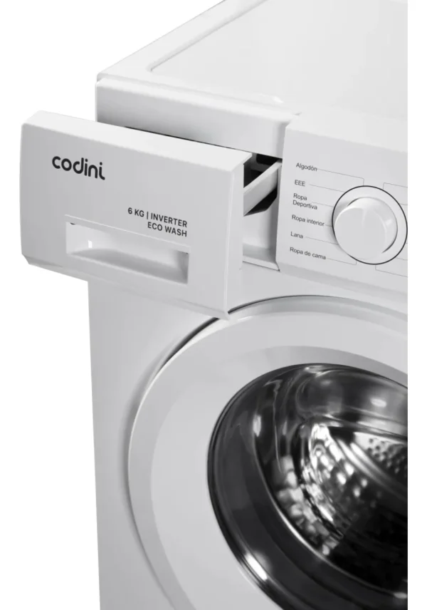 LAVARROPAS AUTOMATICO CODINI ECOWASH 6KG INVERTER - Imagen 3
