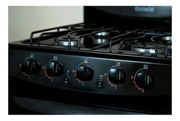 COCINA A GAS ESCORIAL PALACE CRISTAL NEGRA - Imagen 3