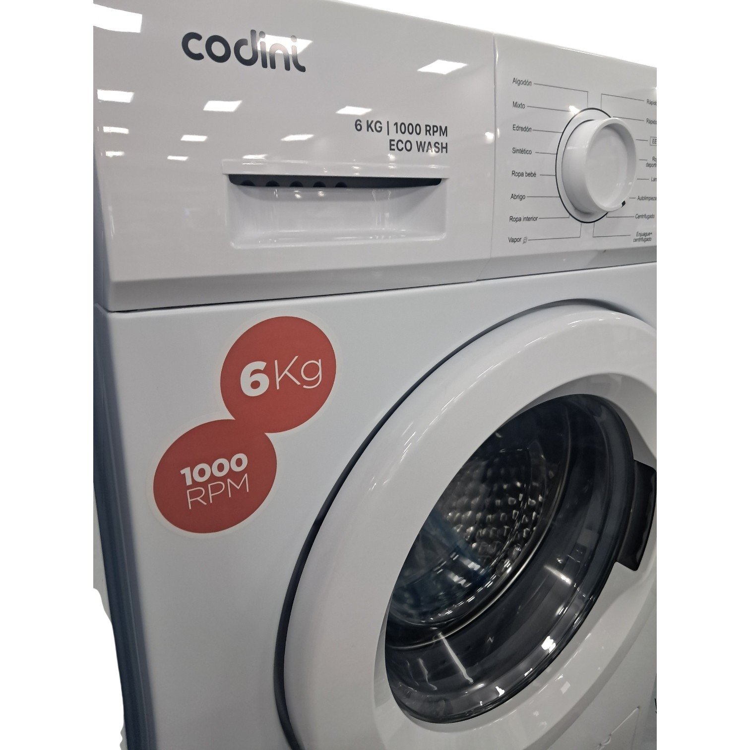 CODINI LAVARROPAS INVERTER 6 KILOS AIAFE6010 BLANCO - Imagen 4