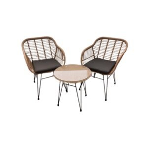 DELOS PRAM SET MALDIVAS RATTAN 2S+MESA