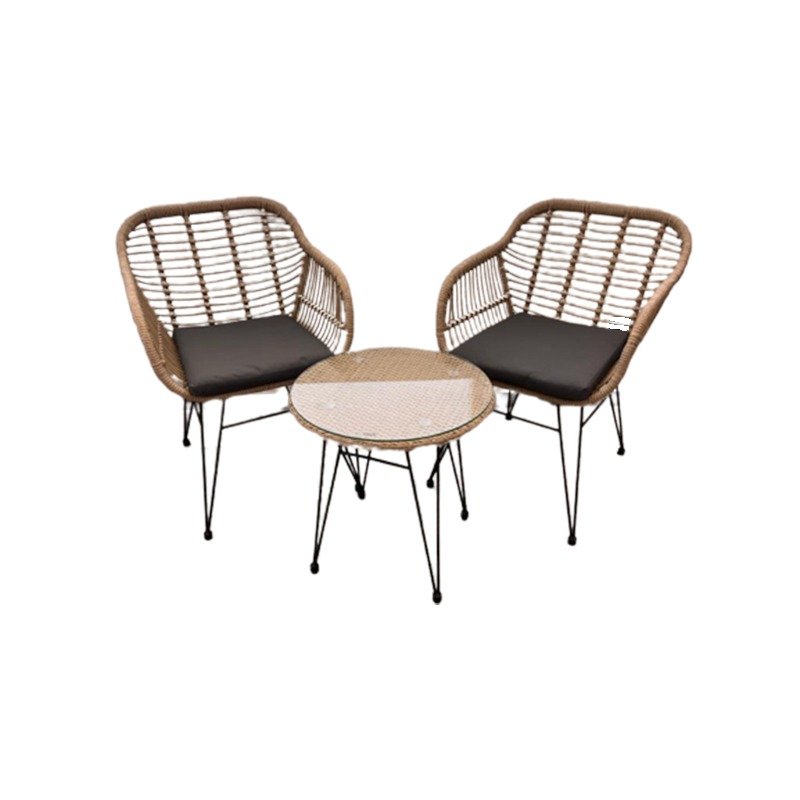 DELOS PRAM SET MALDIVAS RATTAN 2S+MESA