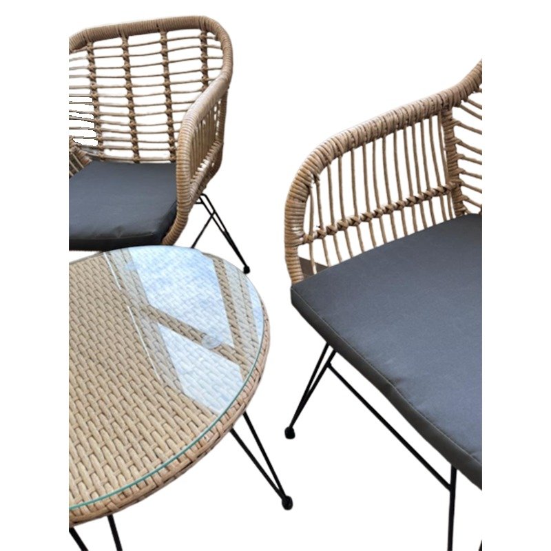 DELOS PRAM SET MALDIVAS RATTAN 2S+MESA - Imagen 3